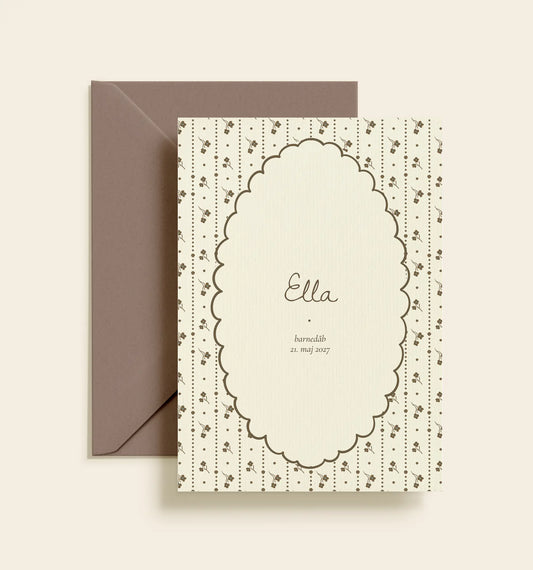 Ella Barnedåb Invitation