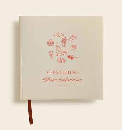 Ellinor Konfirmation Gæstebog med personligt omslag