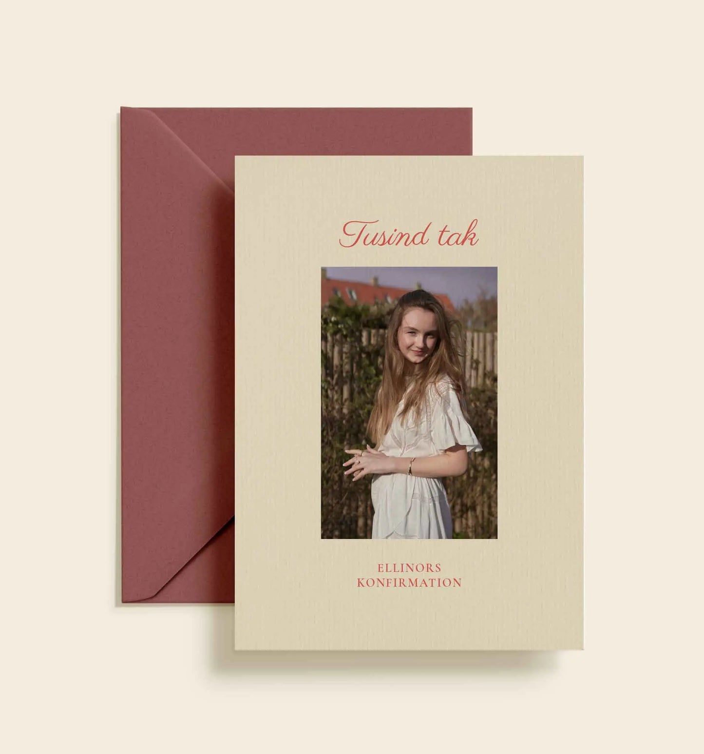 Ellinor Konfirmation Takkekort