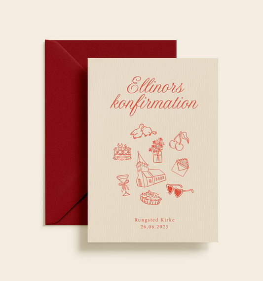 Ellinor Konfirmation Invitation
