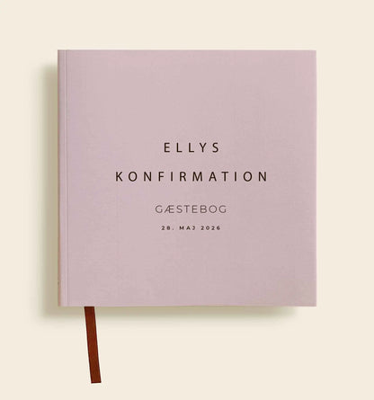 Elly Konfirmation Gæstebog med personligt omslag
