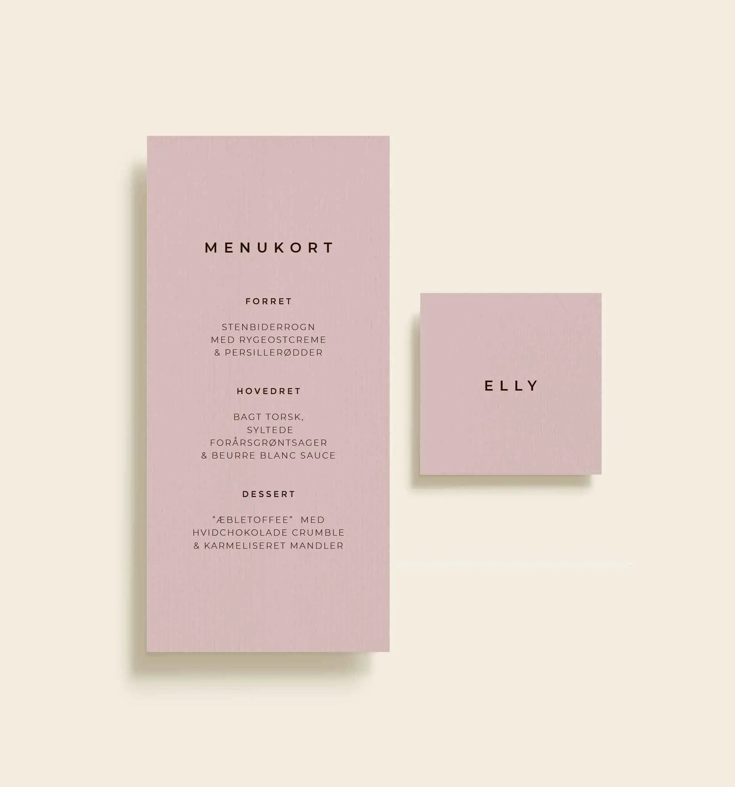 Elly Konfirmation Menukort
