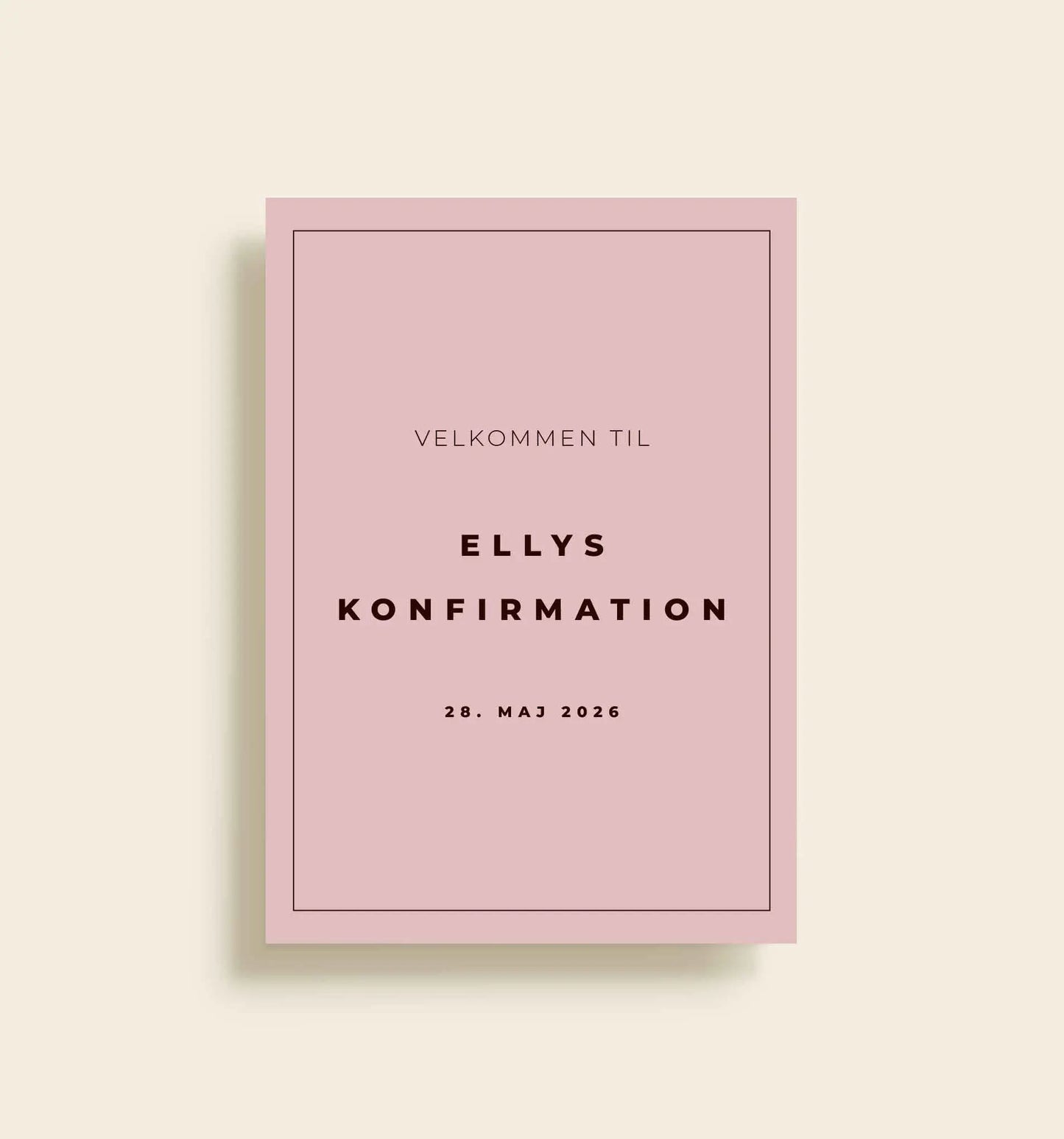 Elly Konfirmation Velkomstskilt