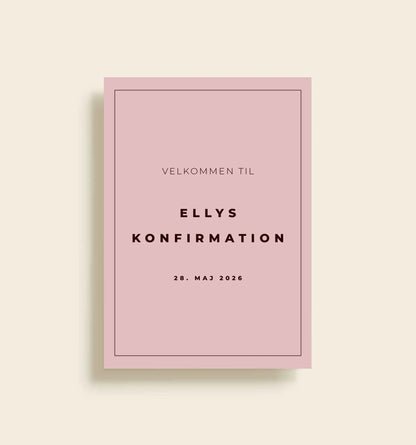 Elly Konfirmation Velkomstskilt