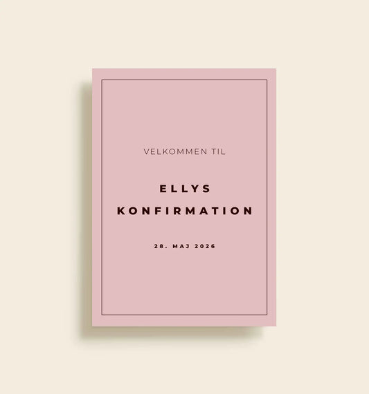 Elly Konfirmation Velkomstskilt