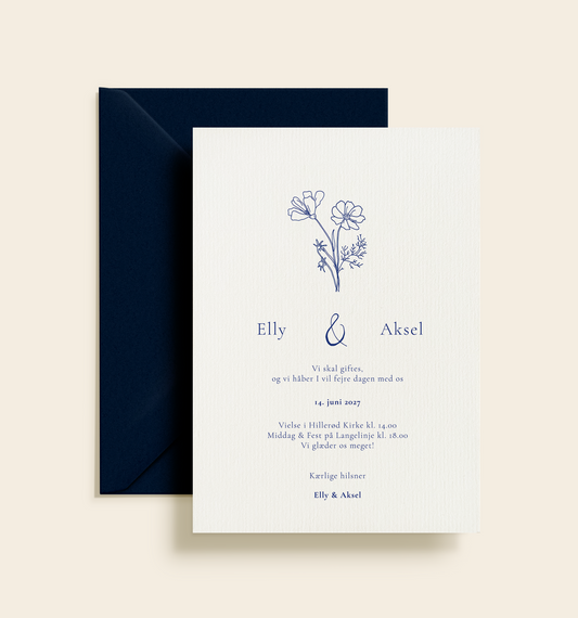 Elly & Aksel Bryllup Invitation