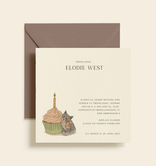 Elodie Fødselsdag Invitation