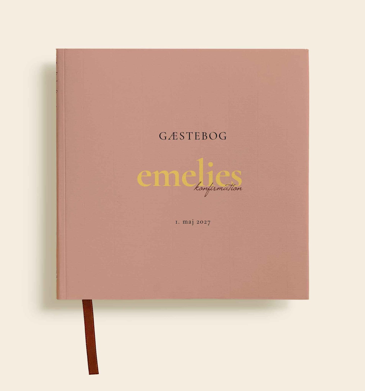 Emelie Konfirmation Gæstebog med personligt omslag