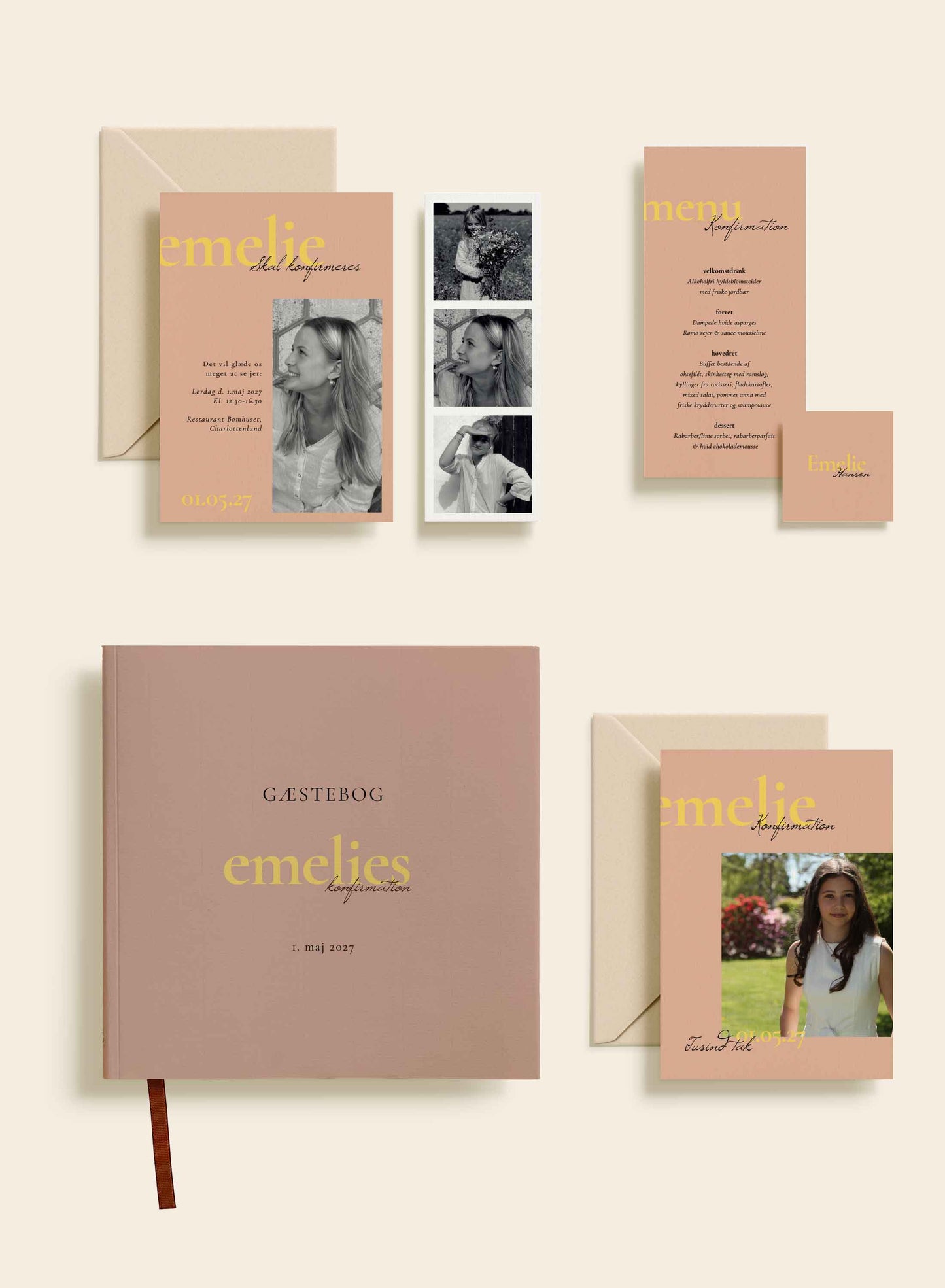 Emelie Konfirmation Invitation