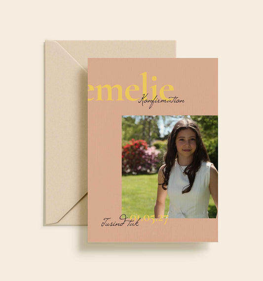 Emelie Konfirmation Takkekort