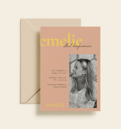 Emelie Konfirmation Invitation