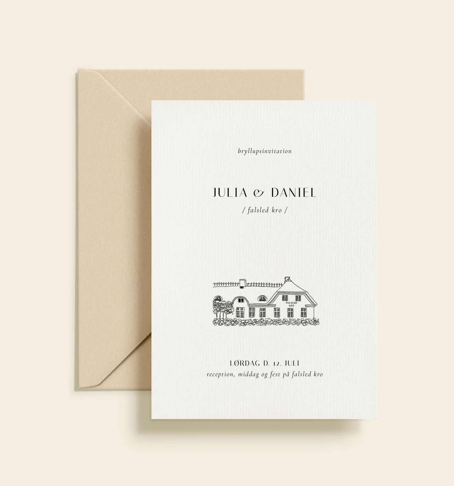 Falsled Kro Bryllup Invitation