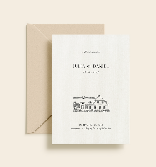 Falsled Kro Bryllup Invitation