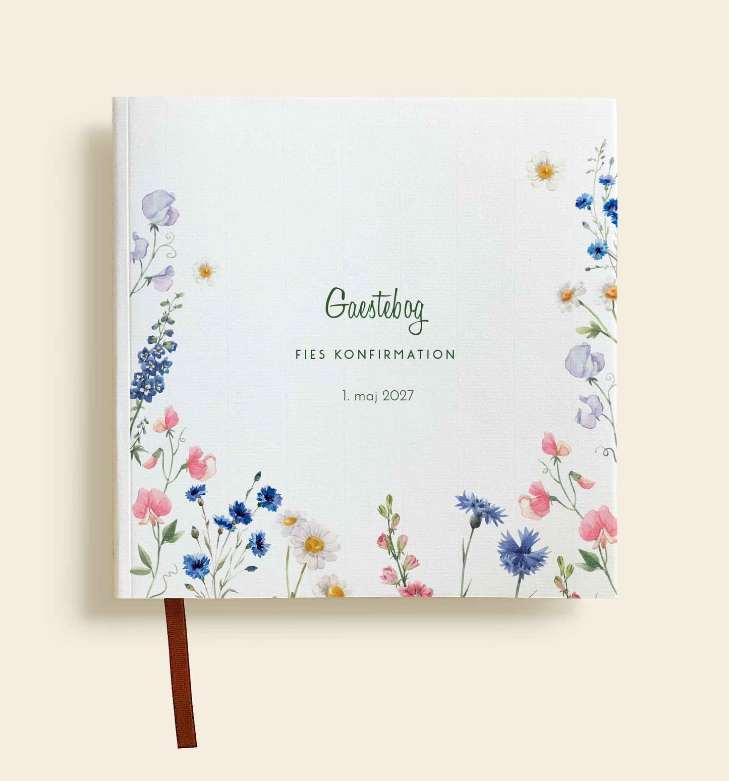 Fie Konfirmation Gæstebog med personligt omslag