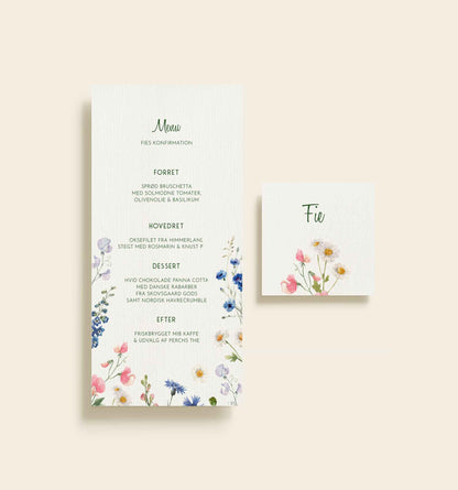 Fie Konfirmation Menukort