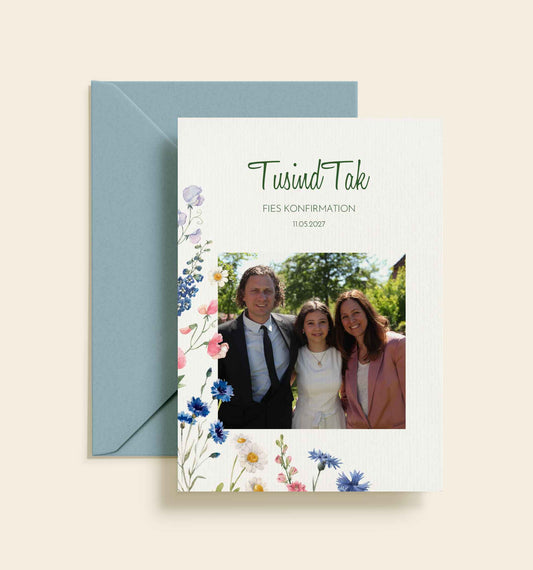 Fie Konfirmation Takkekort