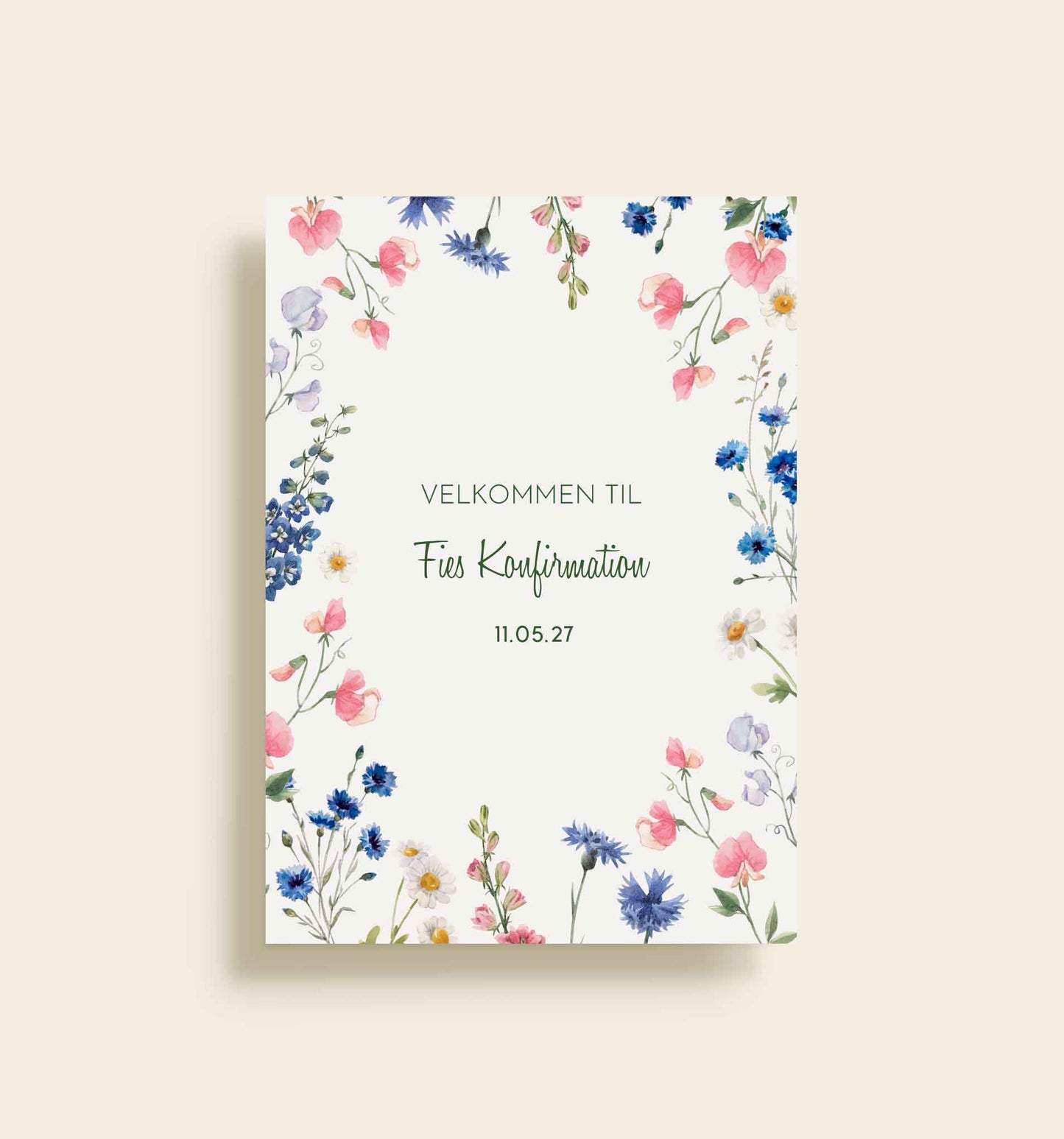 Fie Konfirmation Velkomstskilt