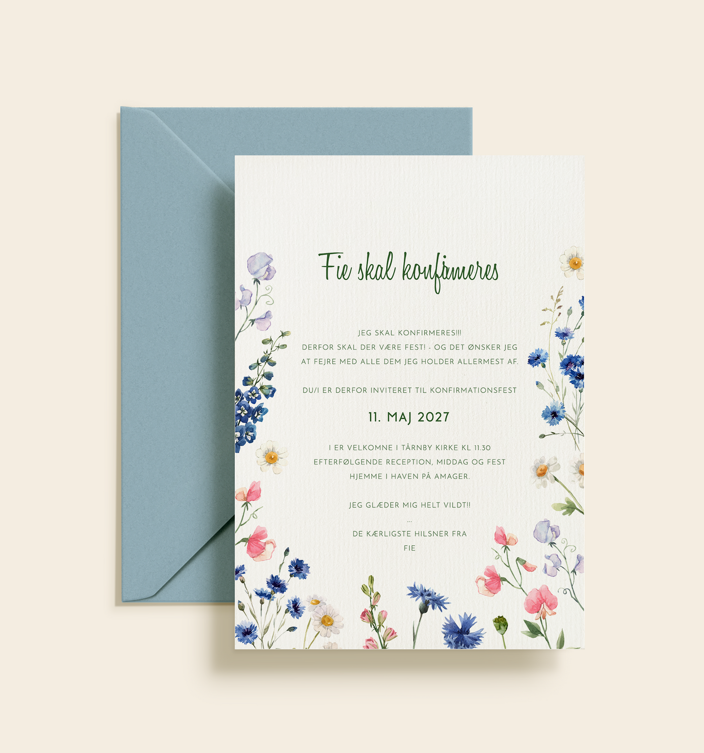 Fie Konfirmation Invitation