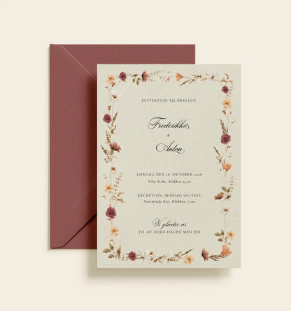 Frederikke & Anton Bryllup Invitation