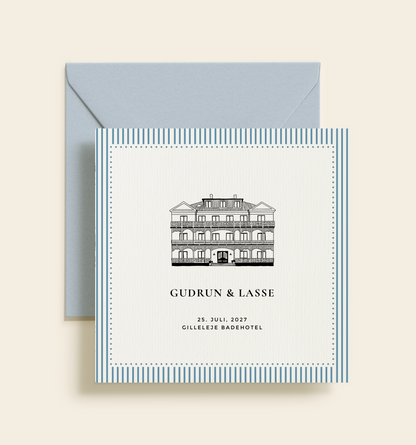 Gilleleje Badehotel Bryllup Invitation