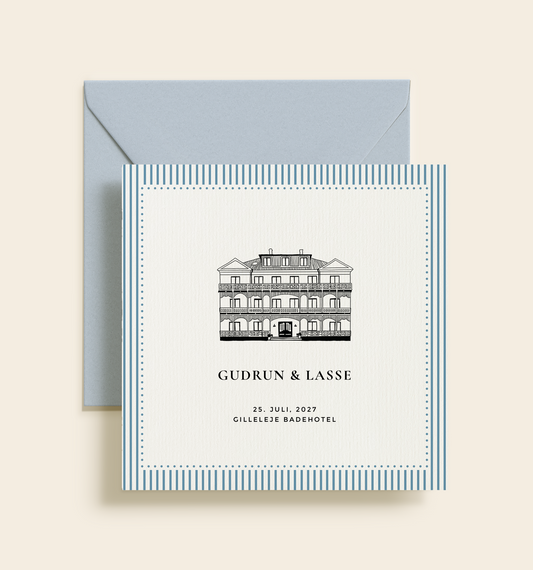 Gilleleje Badehotel Bryllup Invitation
