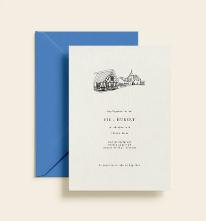 Gl. Avernæs Bryllup Invitation