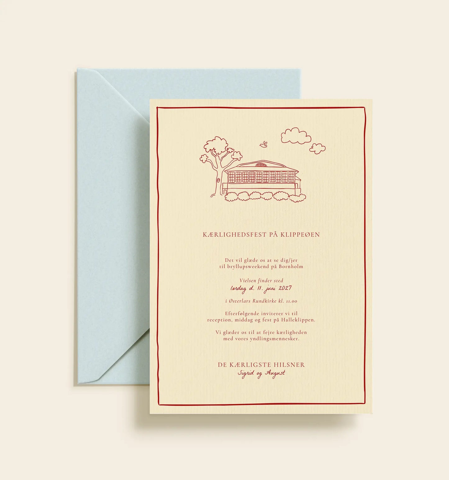 Halleklippen Bryllup Invitation