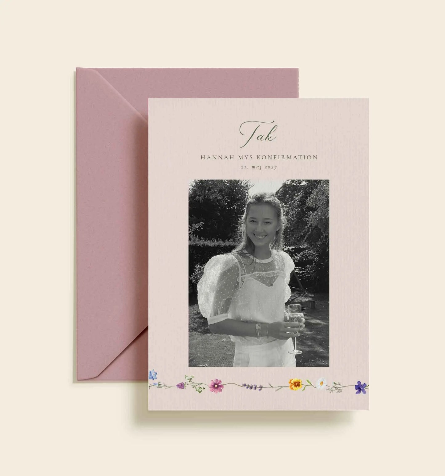 Hannah My Konfirmation Takkekort