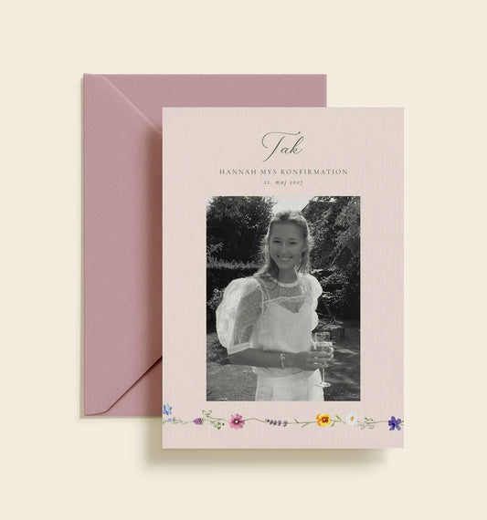 Hannah My Konfirmation Takkekort