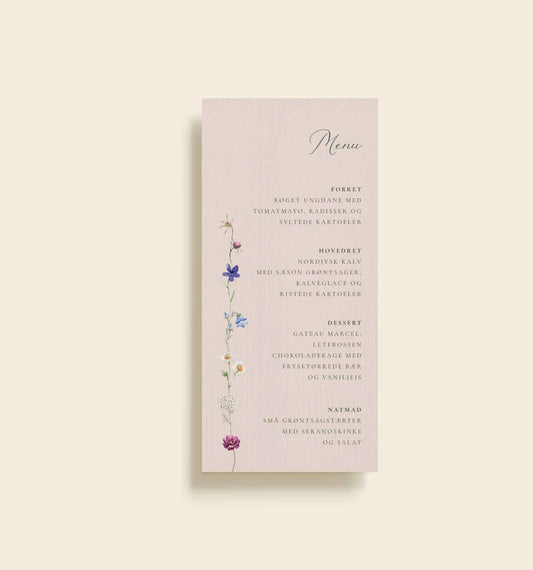 Hannah My Konfirmation Menukort