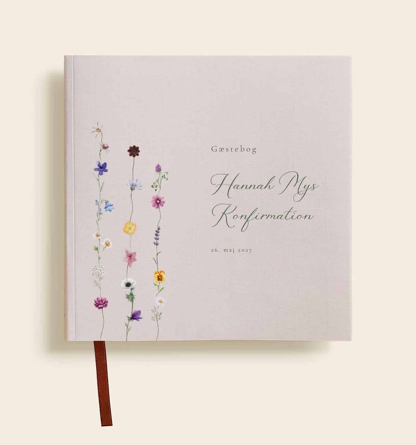 Hannah My Konfirmation Gæstebog med personligt omslag