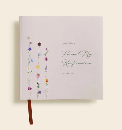 Hannah My Konfirmation Gæstebog med personligt omslag