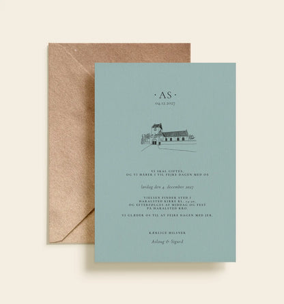 Haralsted Kirke Bryllup Invitation