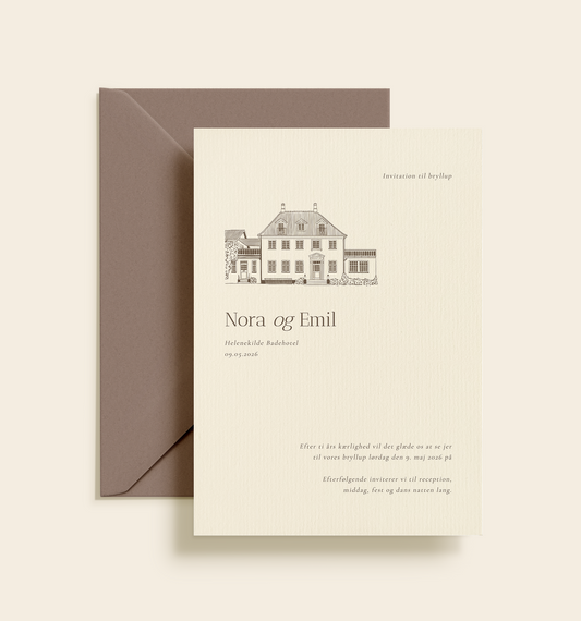 Helenekilde Badehotel Bryllup Invitation
