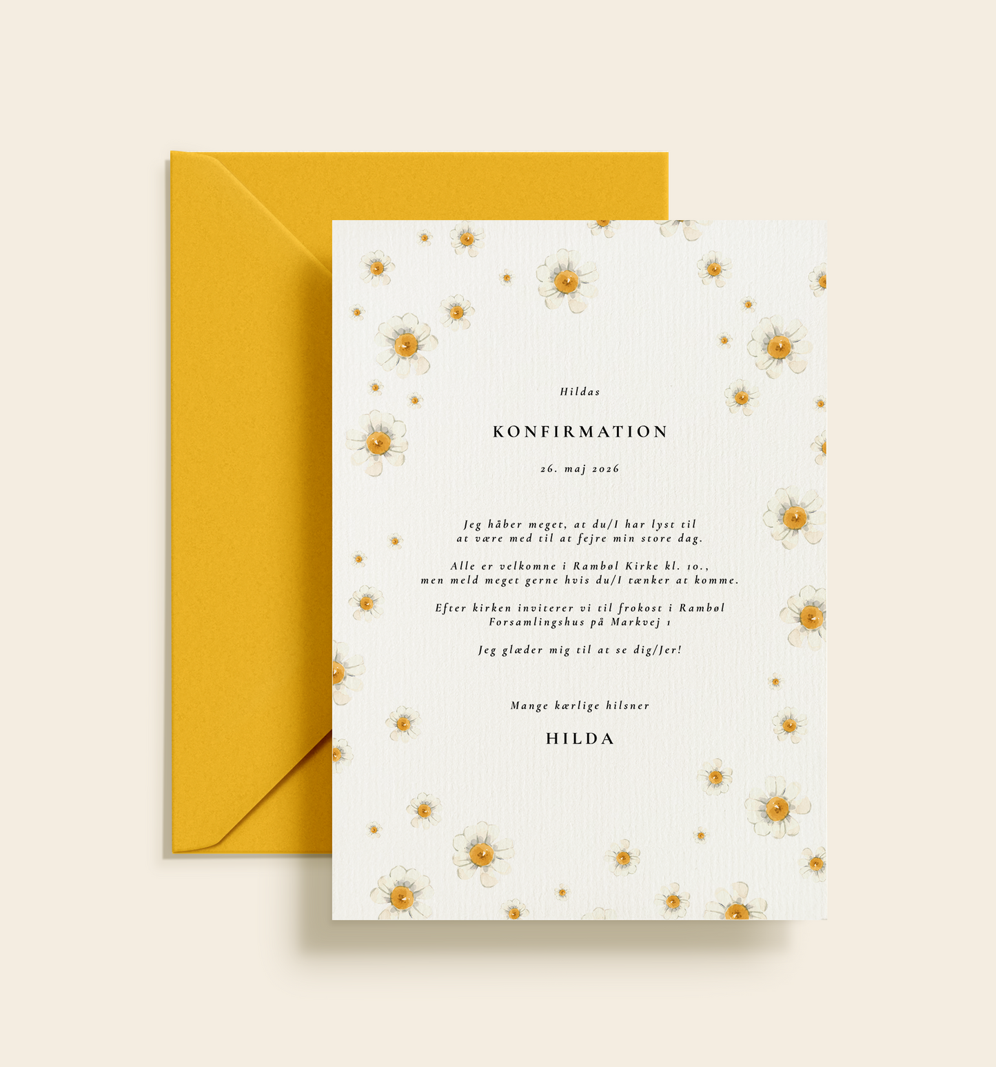 Hilda Konfirmation Invitation