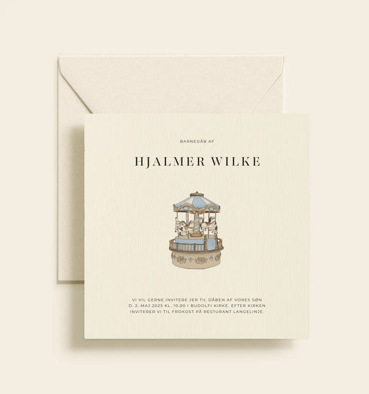 Hjalmer Barnedåb Invitation