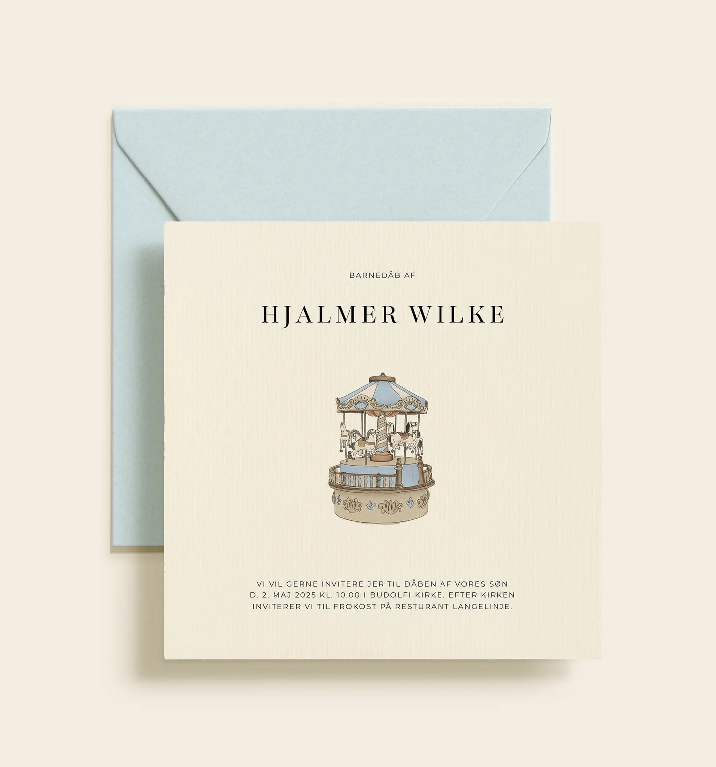 Hjalmer Barnedåb Invitation