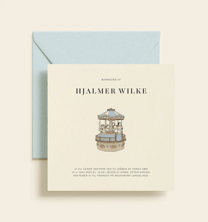 Hjalmer Barnedåb Invitation