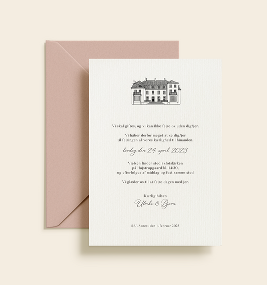 Højstrupgaard Bryllup Invitation
