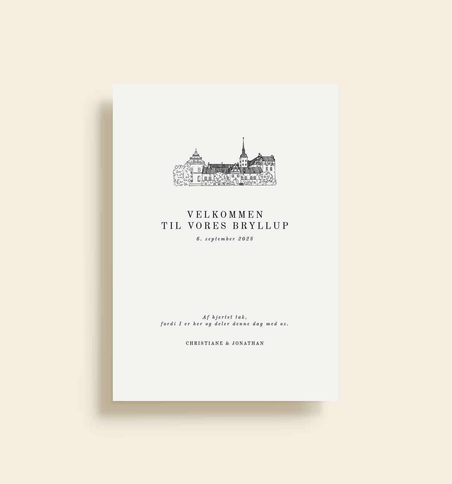 Holckenhavn Bryllup Velkomstskilt