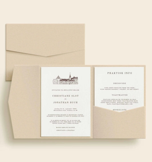 Holckenhavn Bryllup Lommekuvert