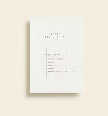 Holckenhavn Slot Bryllup Program