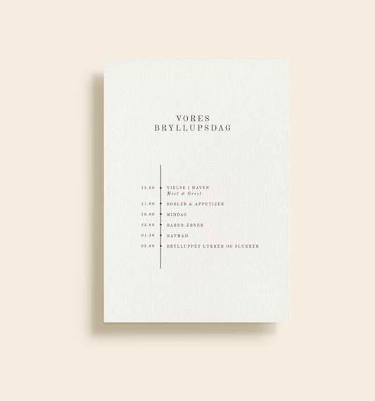Holckenhavn Slot Bryllup Program