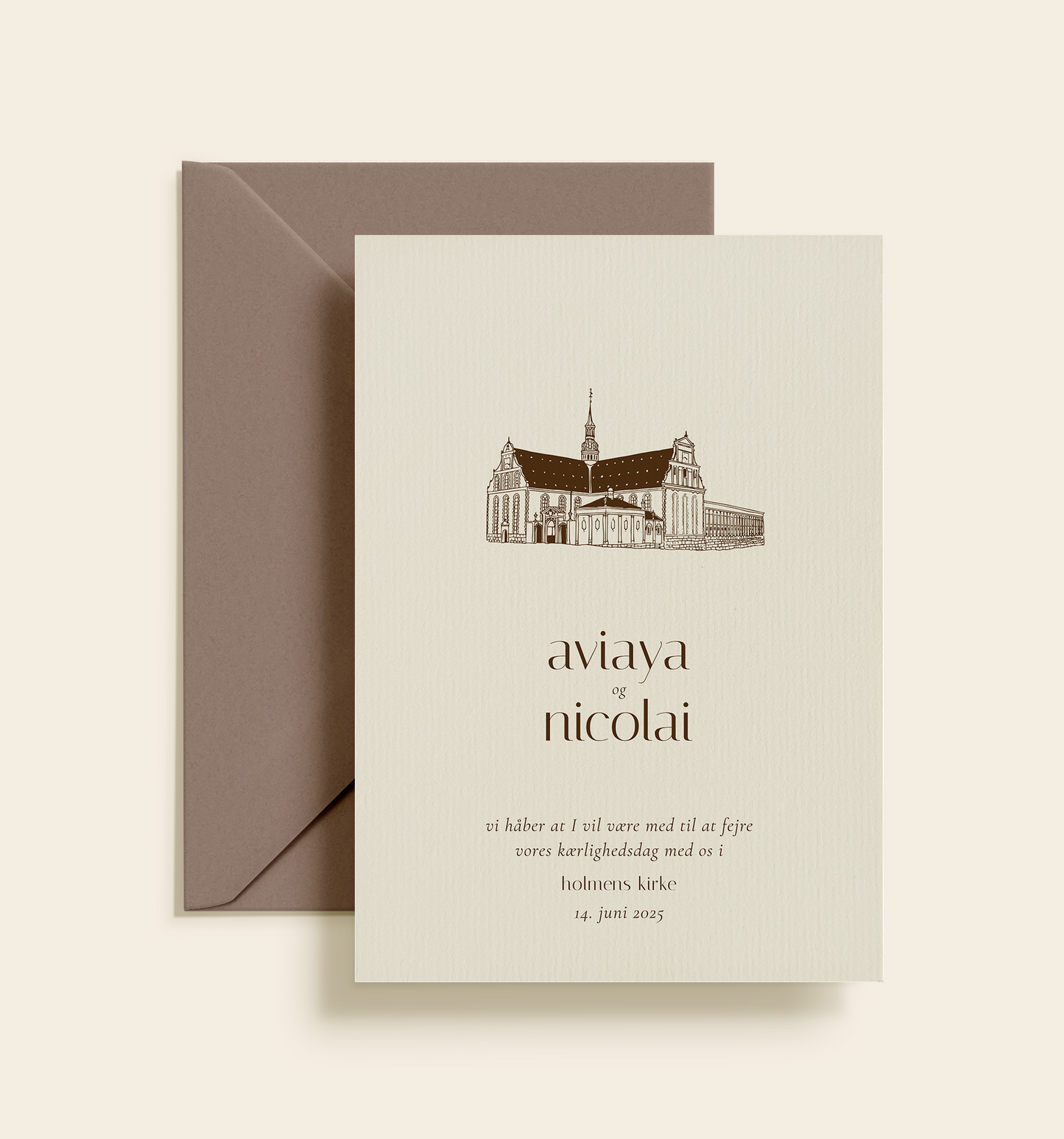 Holmens Kirke Bryllup Invitation