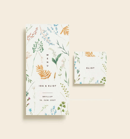 Ida & Eliot Bryllup Bordkort