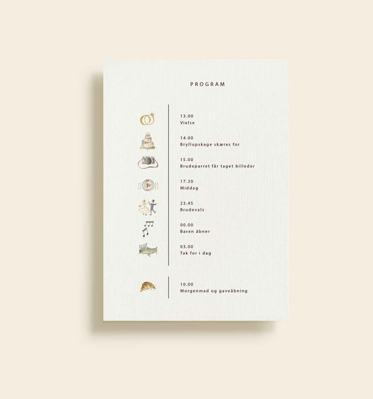 Ida & Eliot Bryllup Program