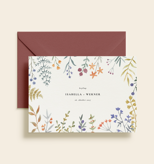 Isabella & Werner Bryllup Invitation