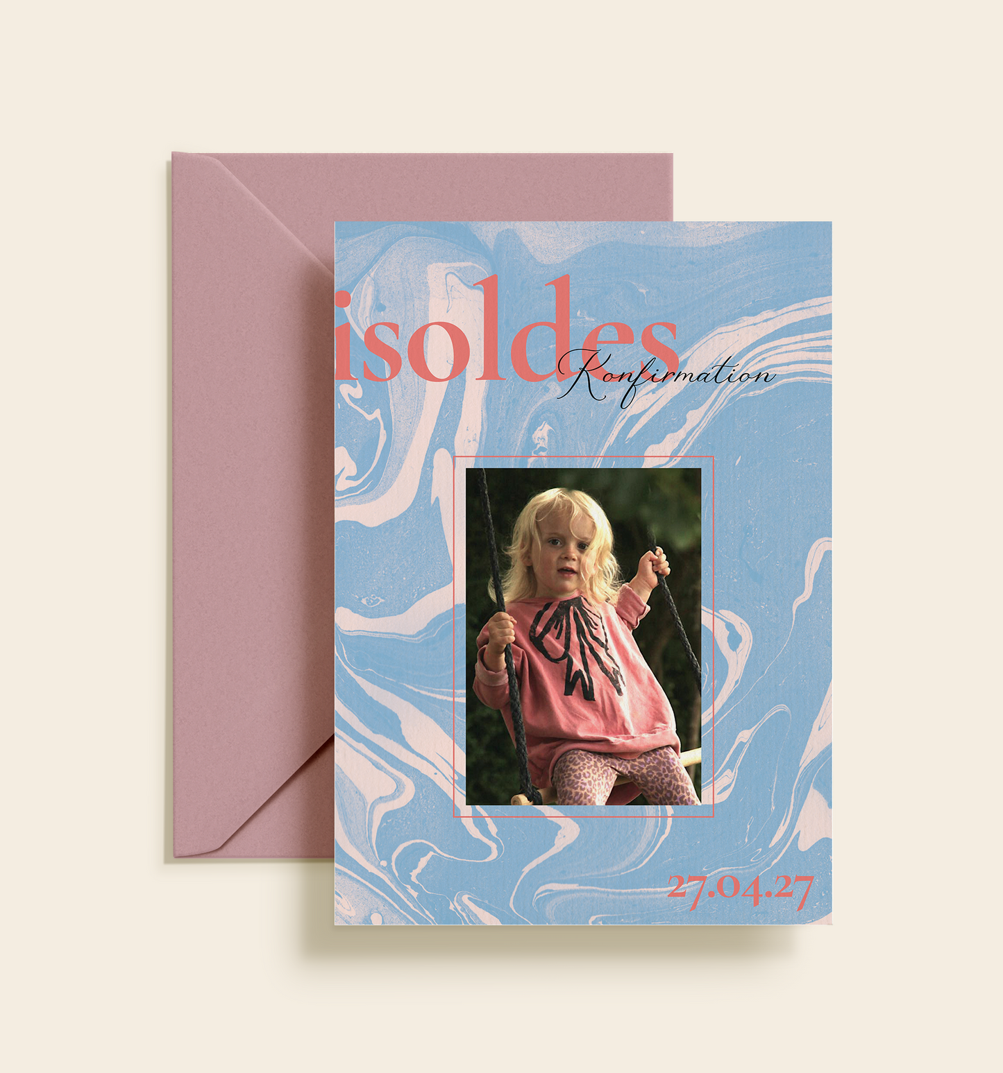 Isolde Konfirmation Invitation