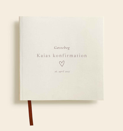 Kaia Konfirmation Gæstebog med personligt omslag
