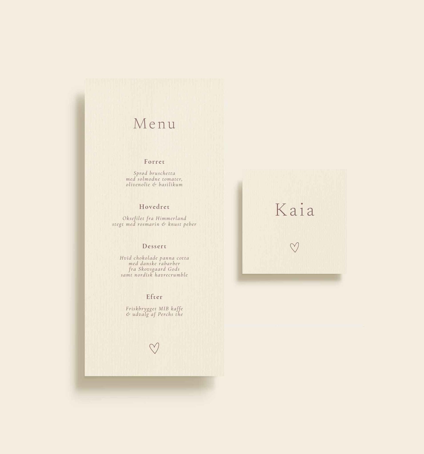 Kaia Konfirmation Bordkort